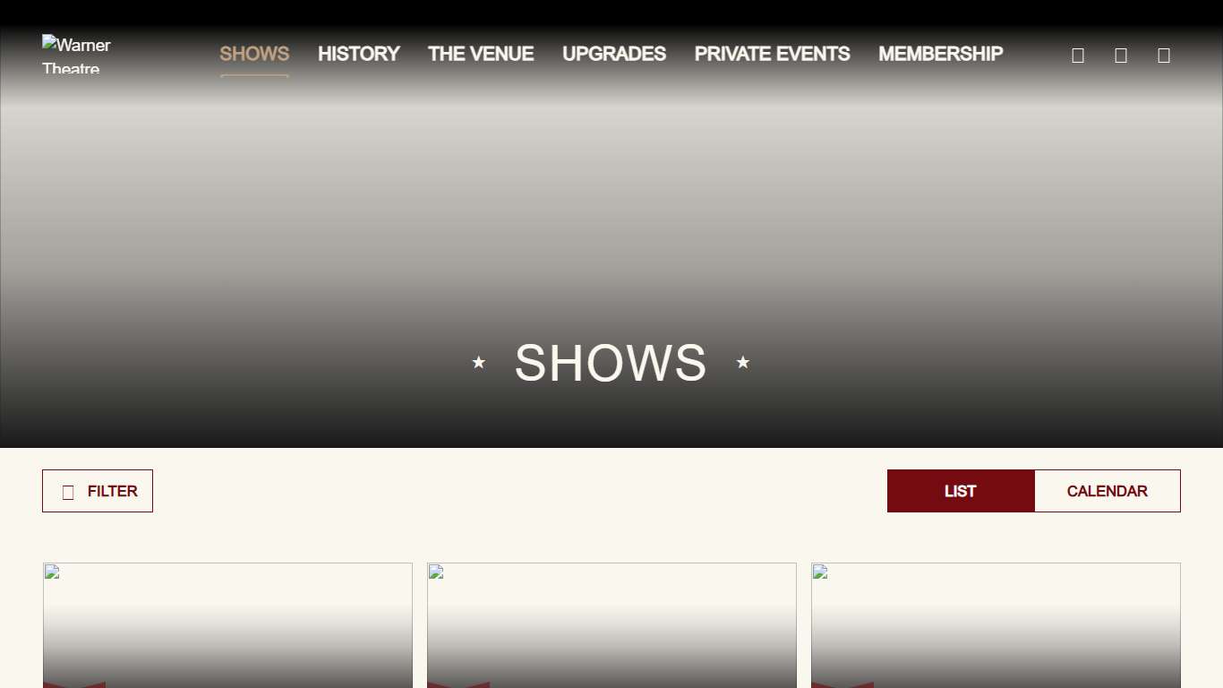 Warner Theatre Upcoming Shows: 2026 Event Calendar